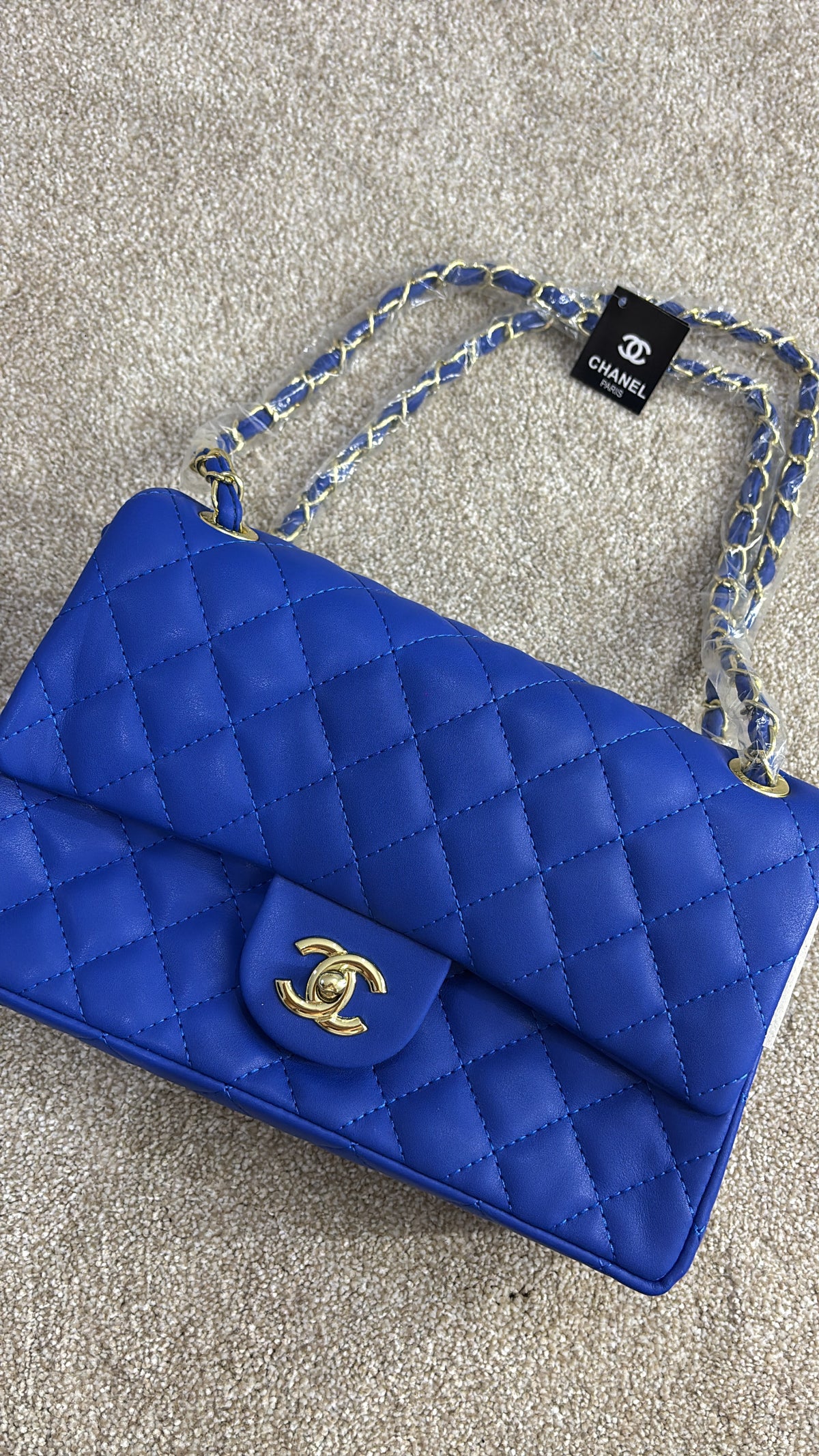 Royal blue classic crossover bag -Rg