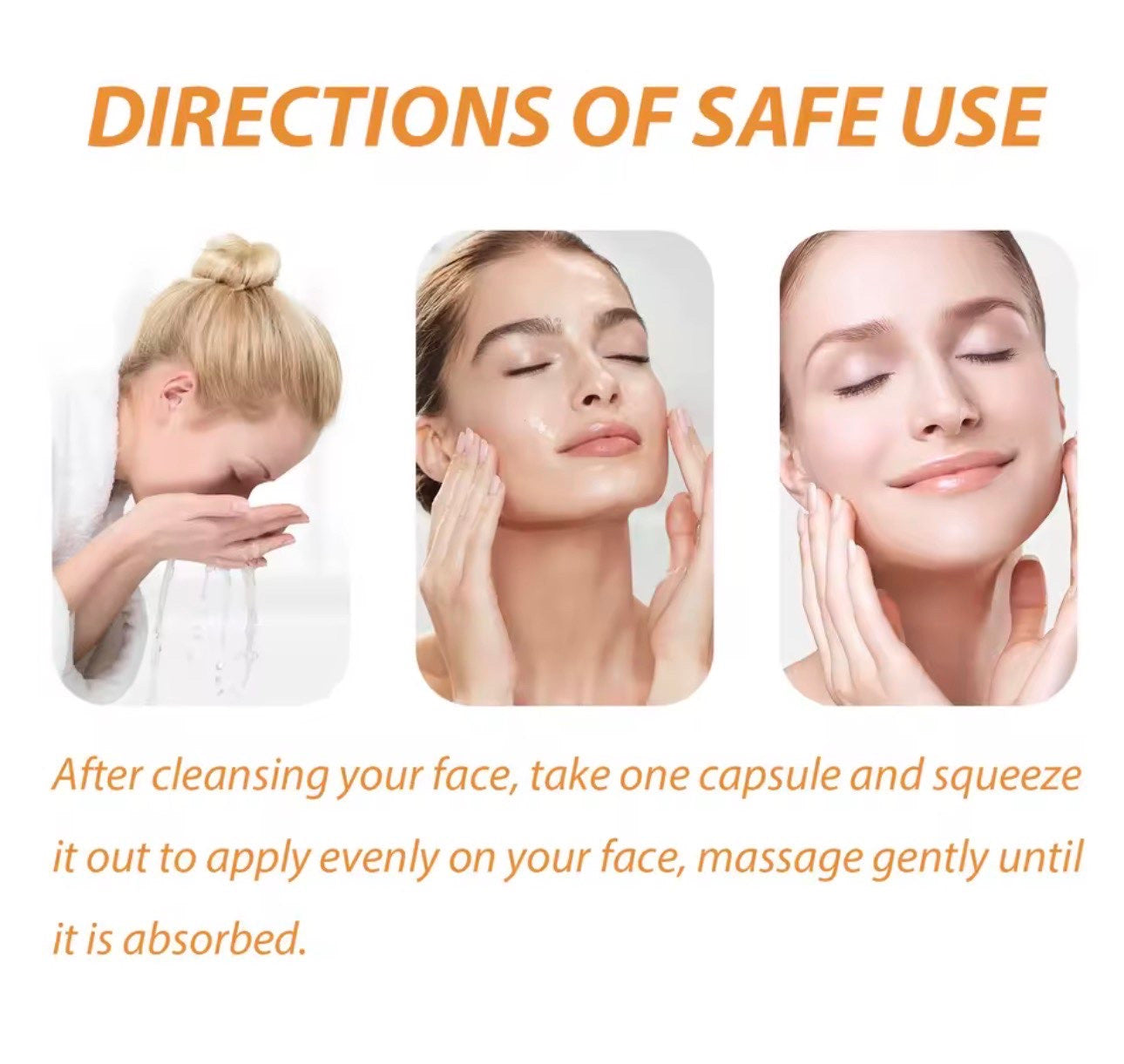 Collagen face care capsules serum