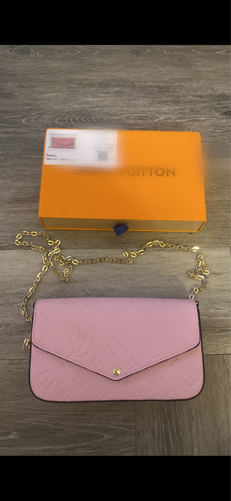 Pink flower crossover bag No box -Rg