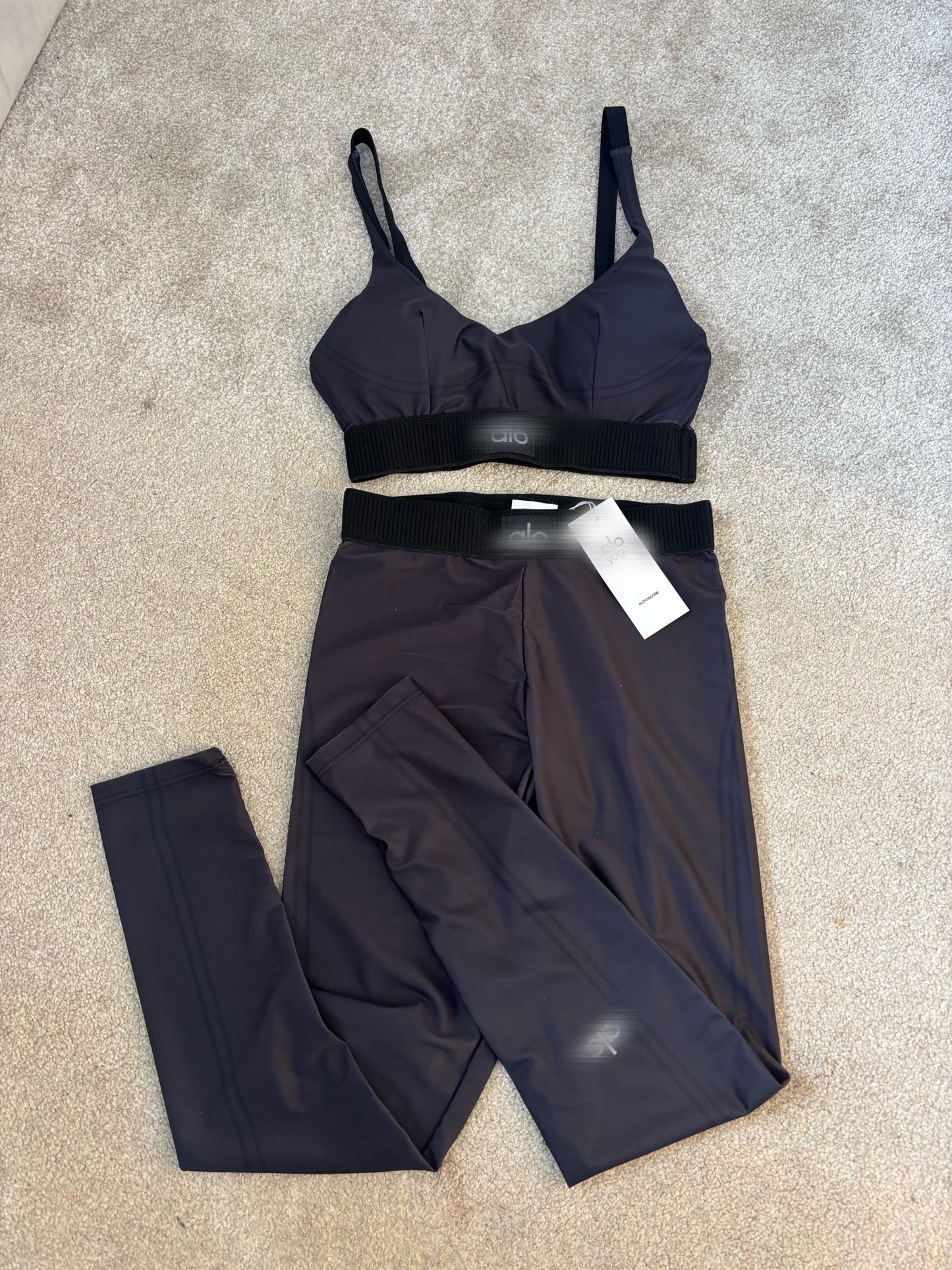 Black A gym sets with adjustable straps size small -Rg