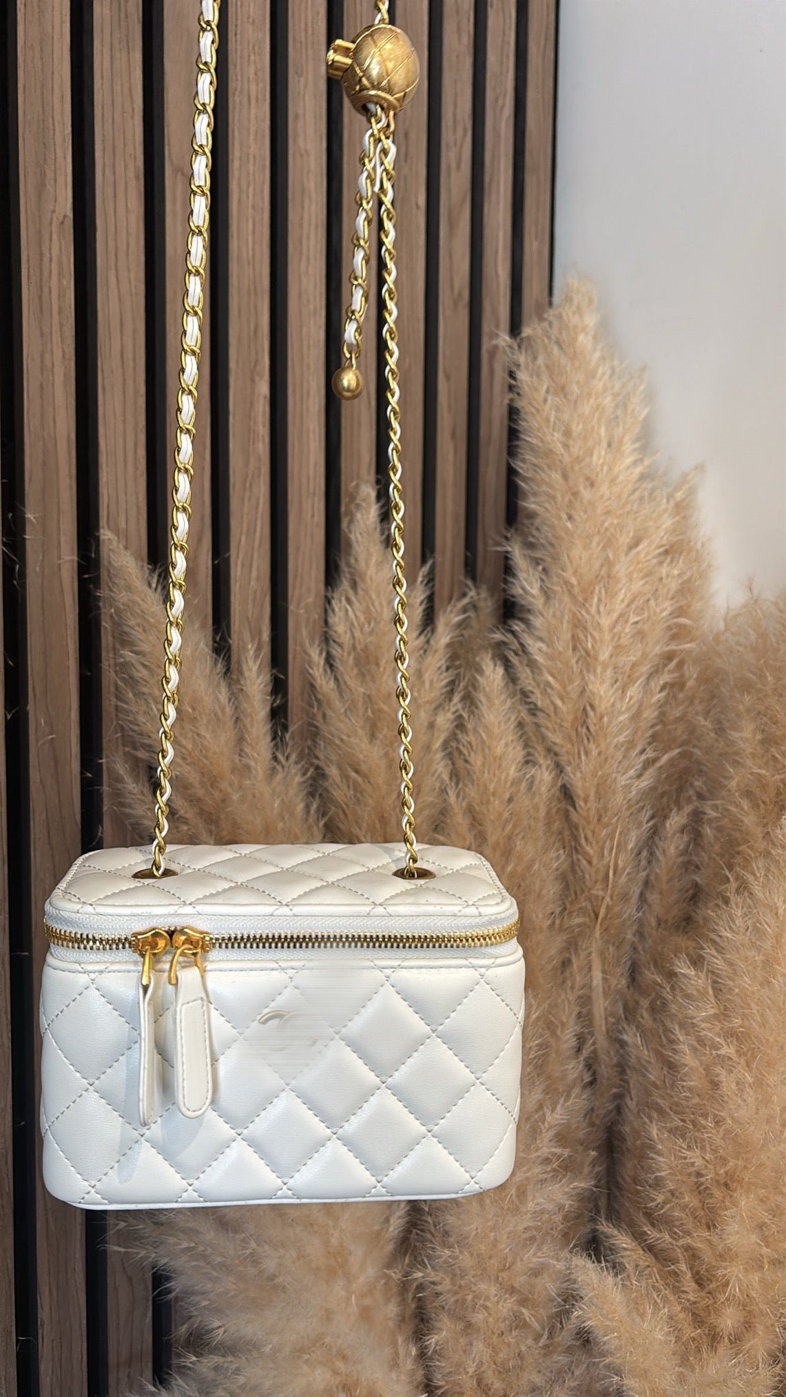 White crossover box bag -Rg