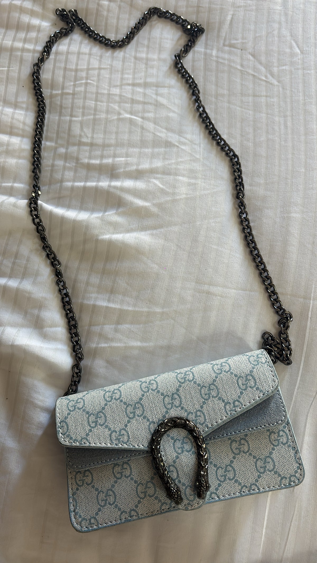 Baby blue mini g crossover bag -Rg