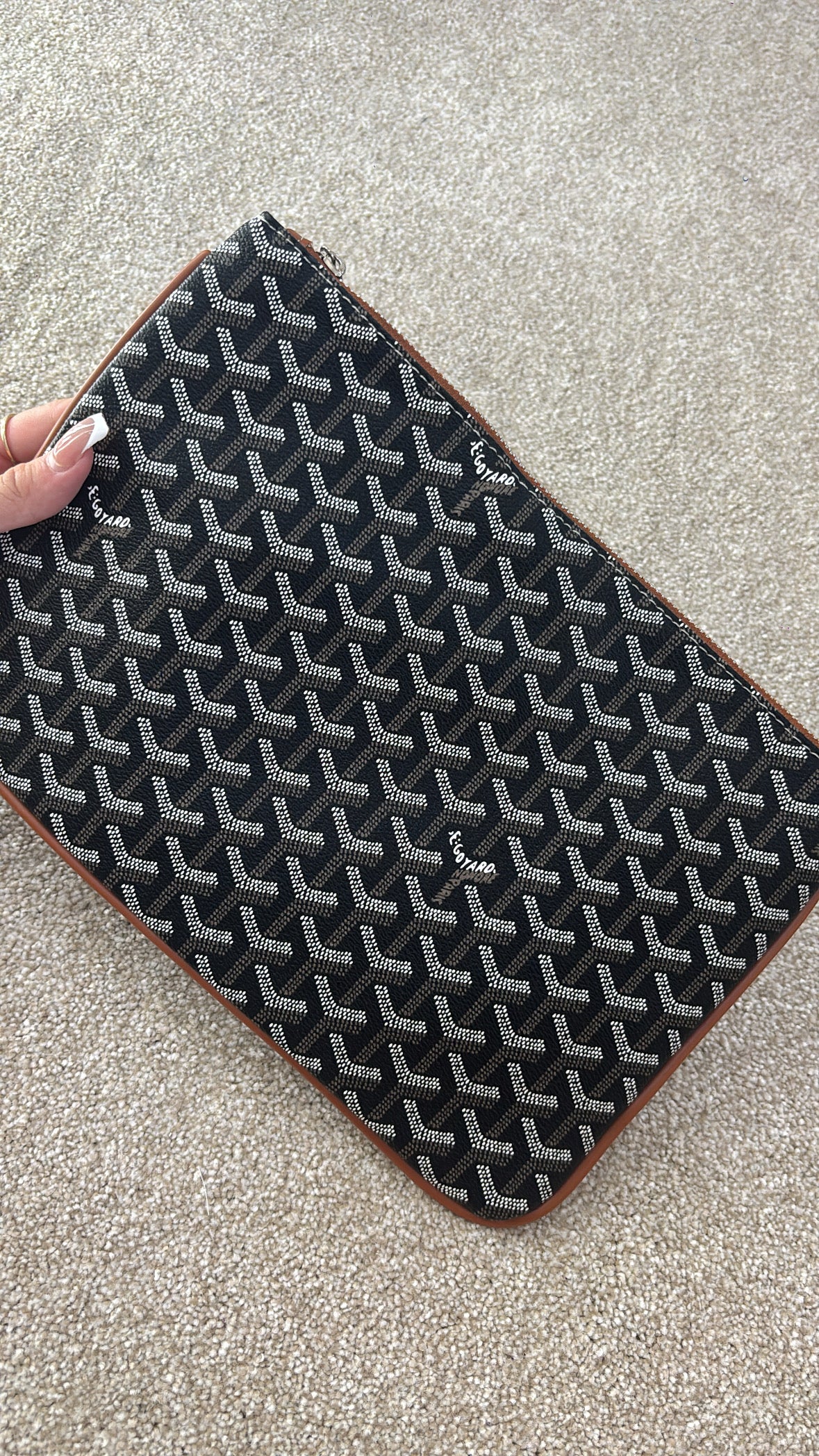 Black and Brown clutch bag