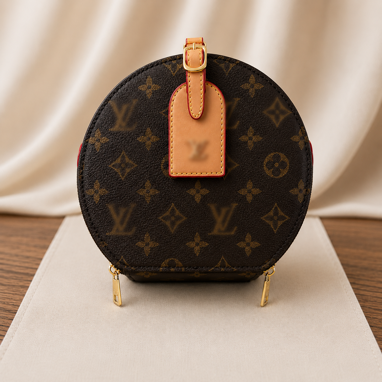 Brown flower circle bag - AG