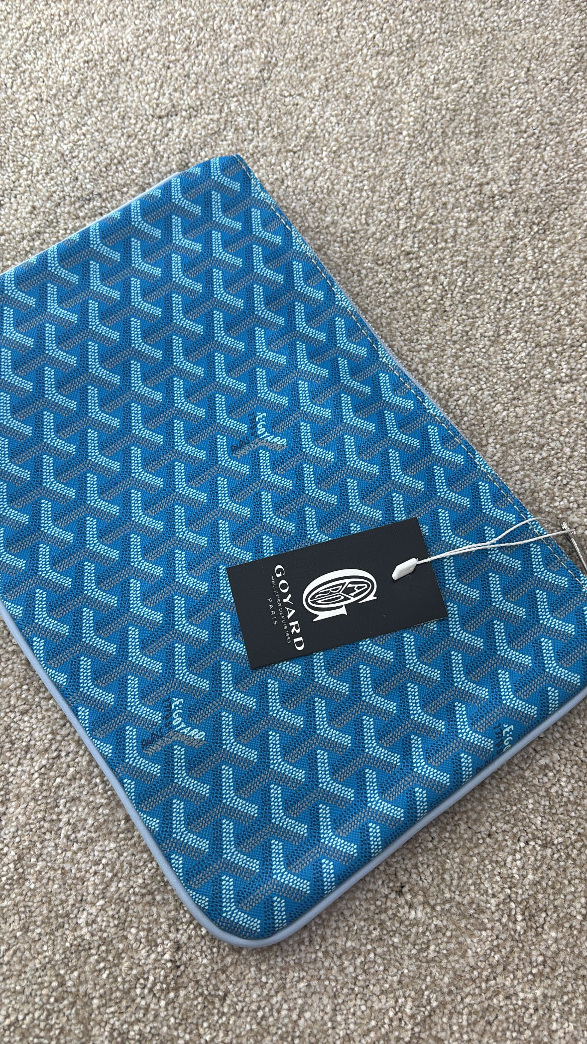 Royal blue clutch bag