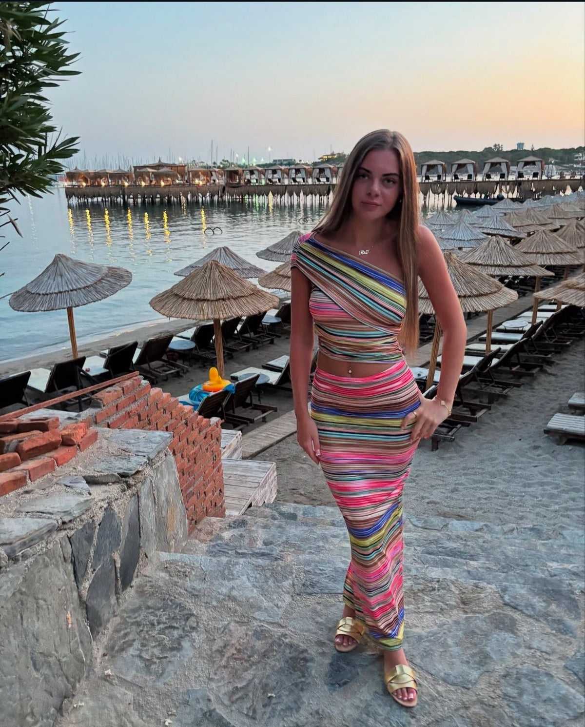 Rainbow π dress -Rg
