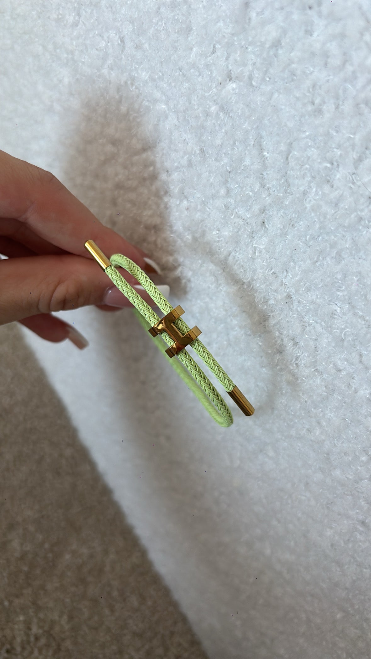 Sage and gold bracelet