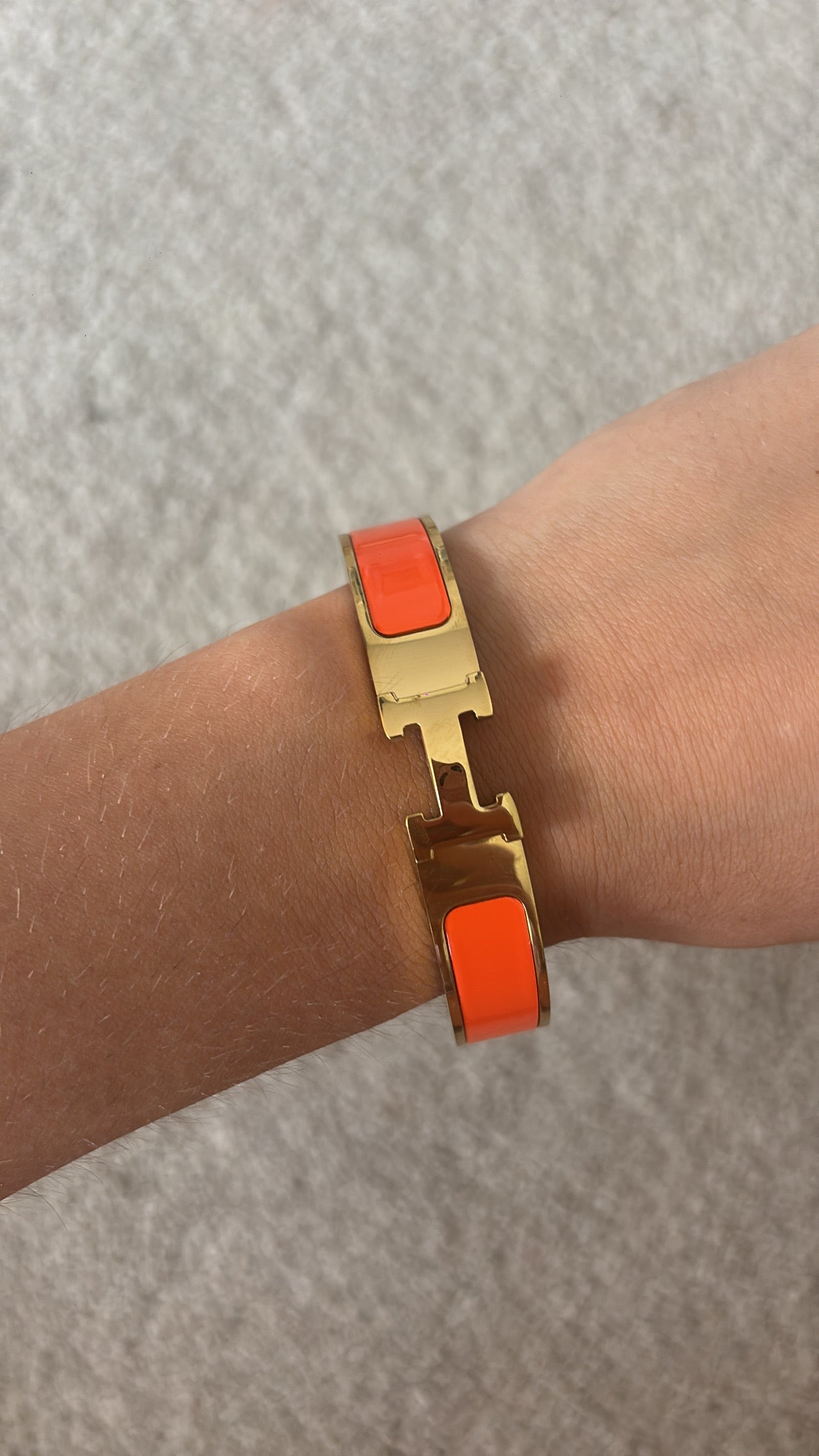 Orange and gold h bracelet-Rg