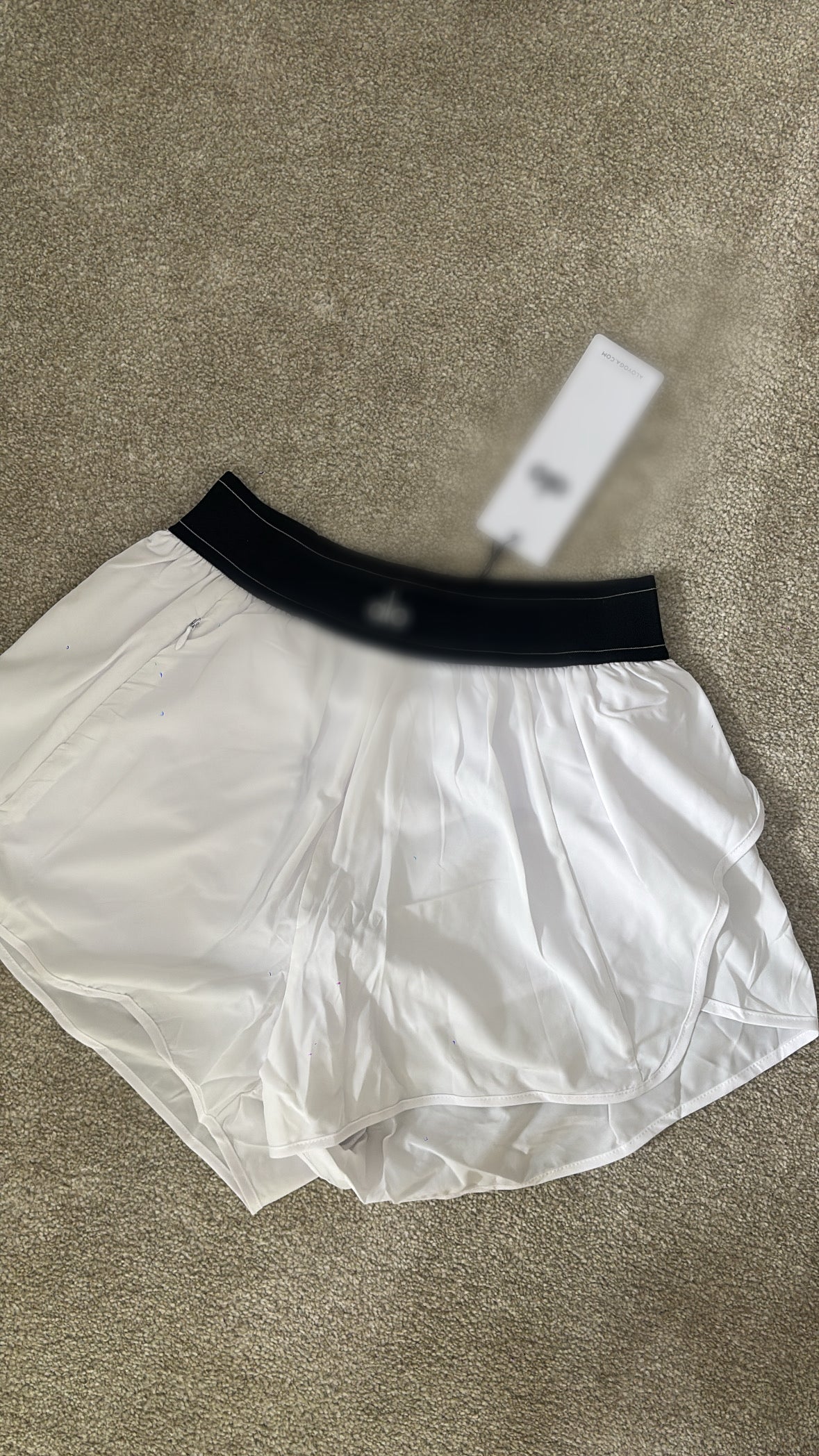 White A dry fit shorts size S
