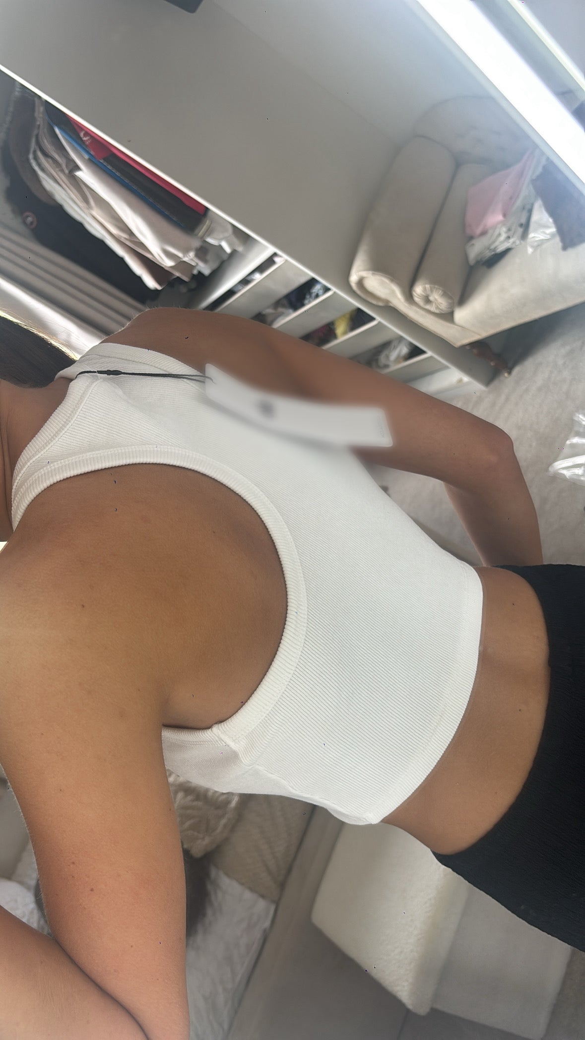 White crop top size Small