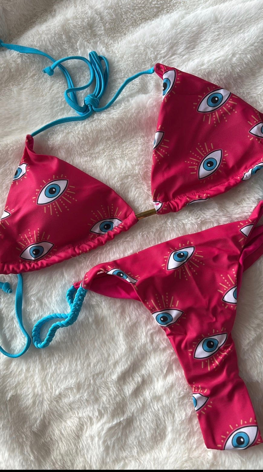 Hot pink design bikini size M