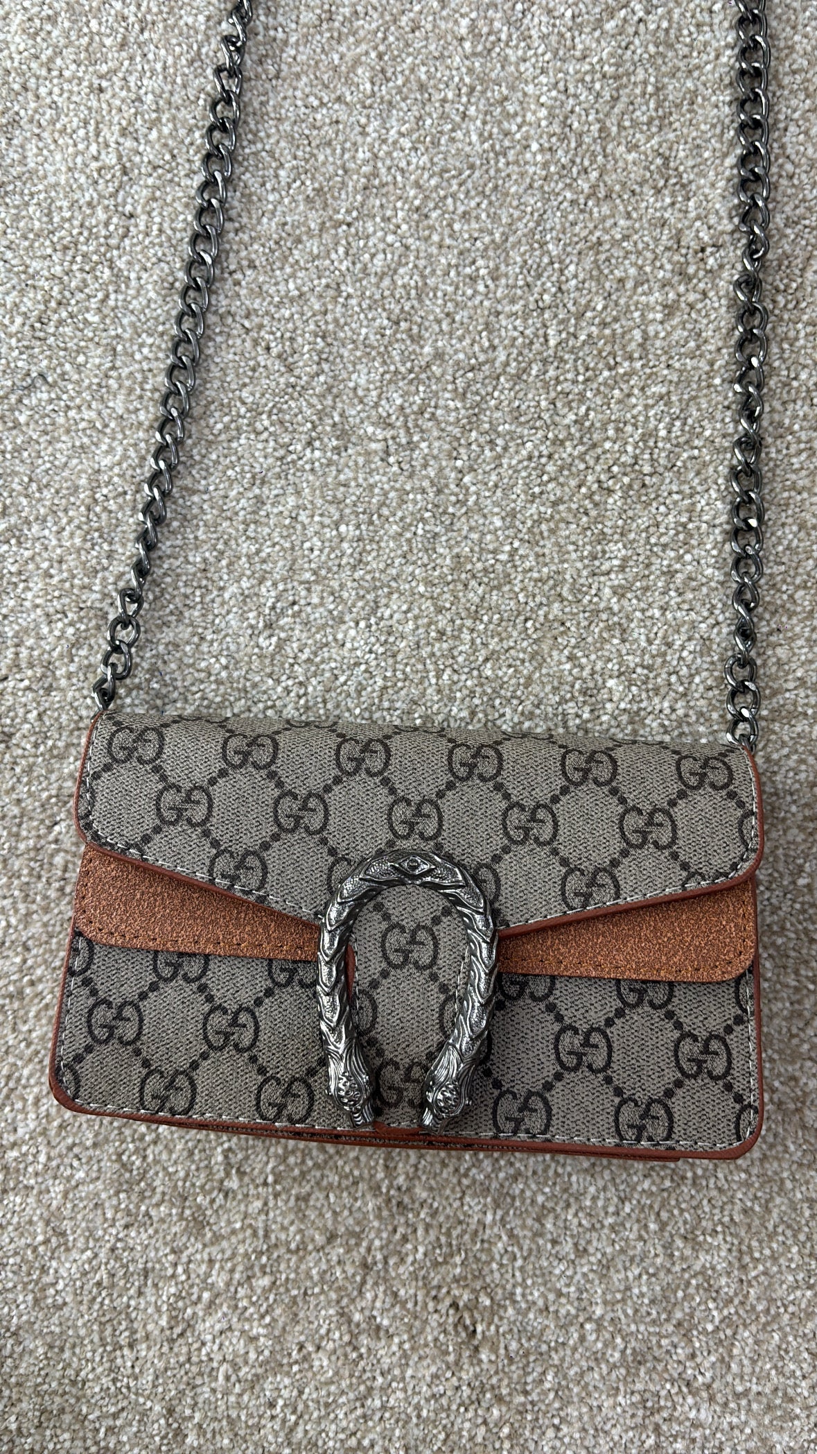 Camel mini crossover bag