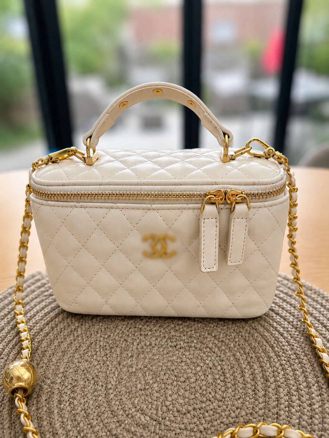 Cream Matt box bag - AG