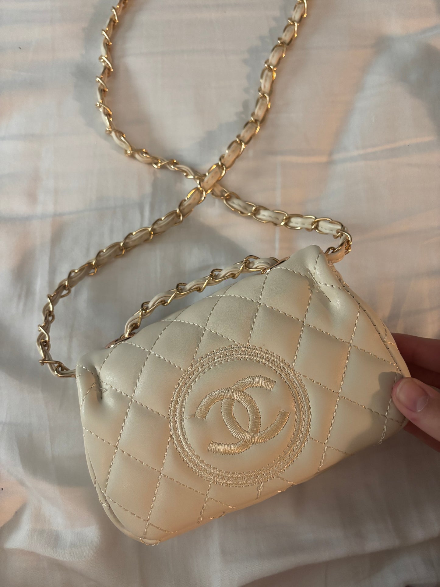 Cream mini c crossover bag -Rg
