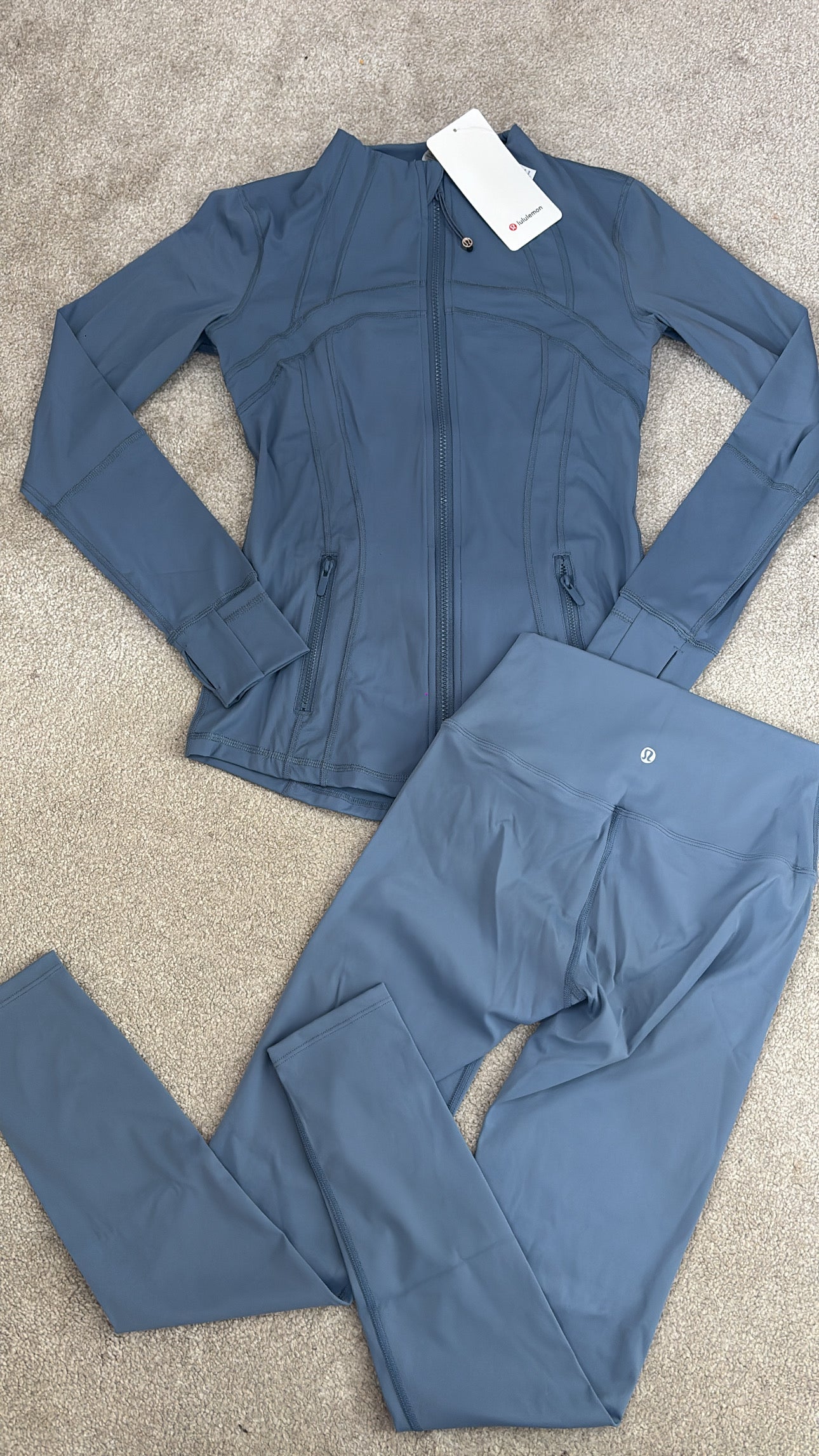 Denim blue lulu gym set -Rg