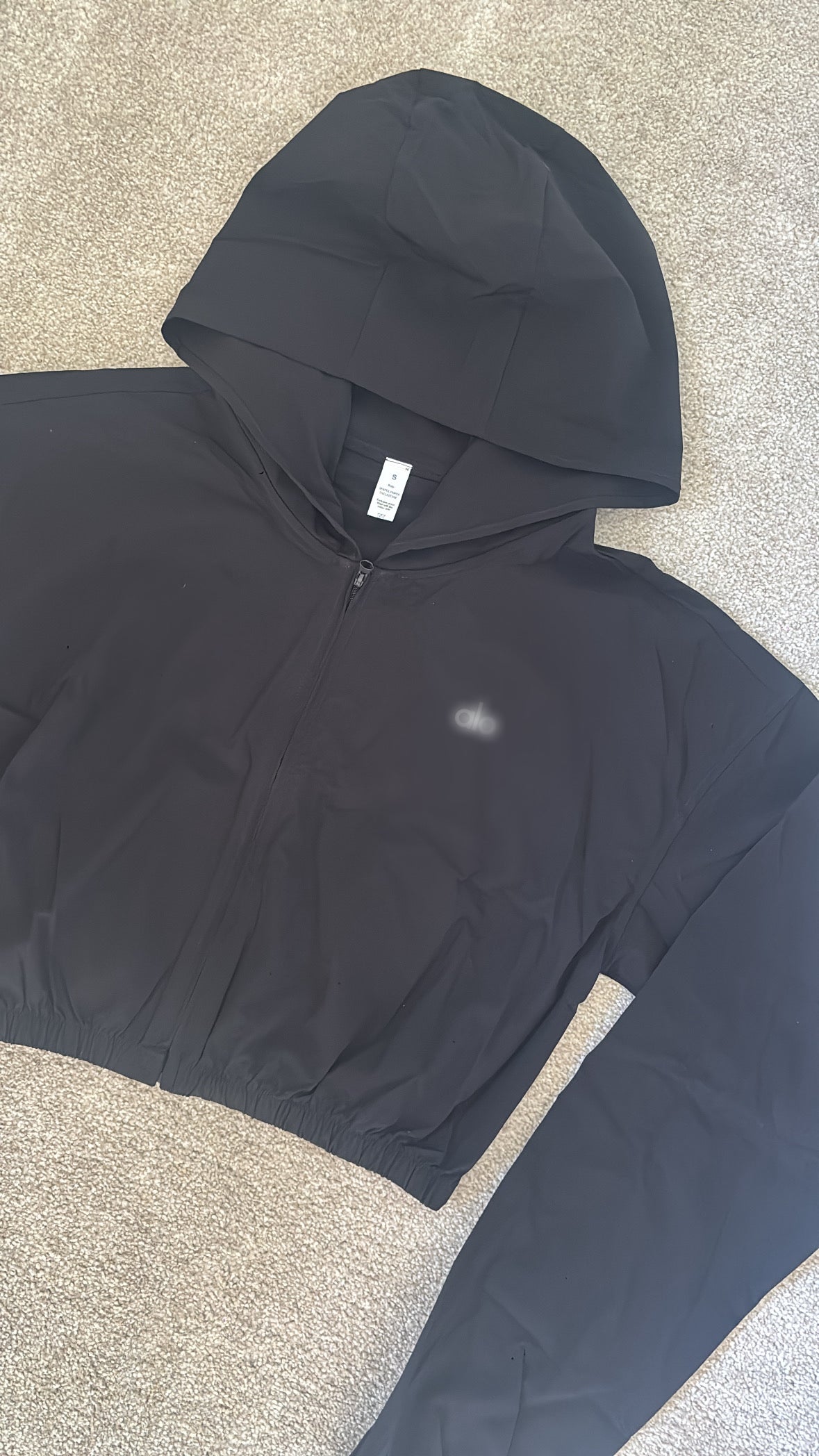 Black dry fit A cropped jacket size S
