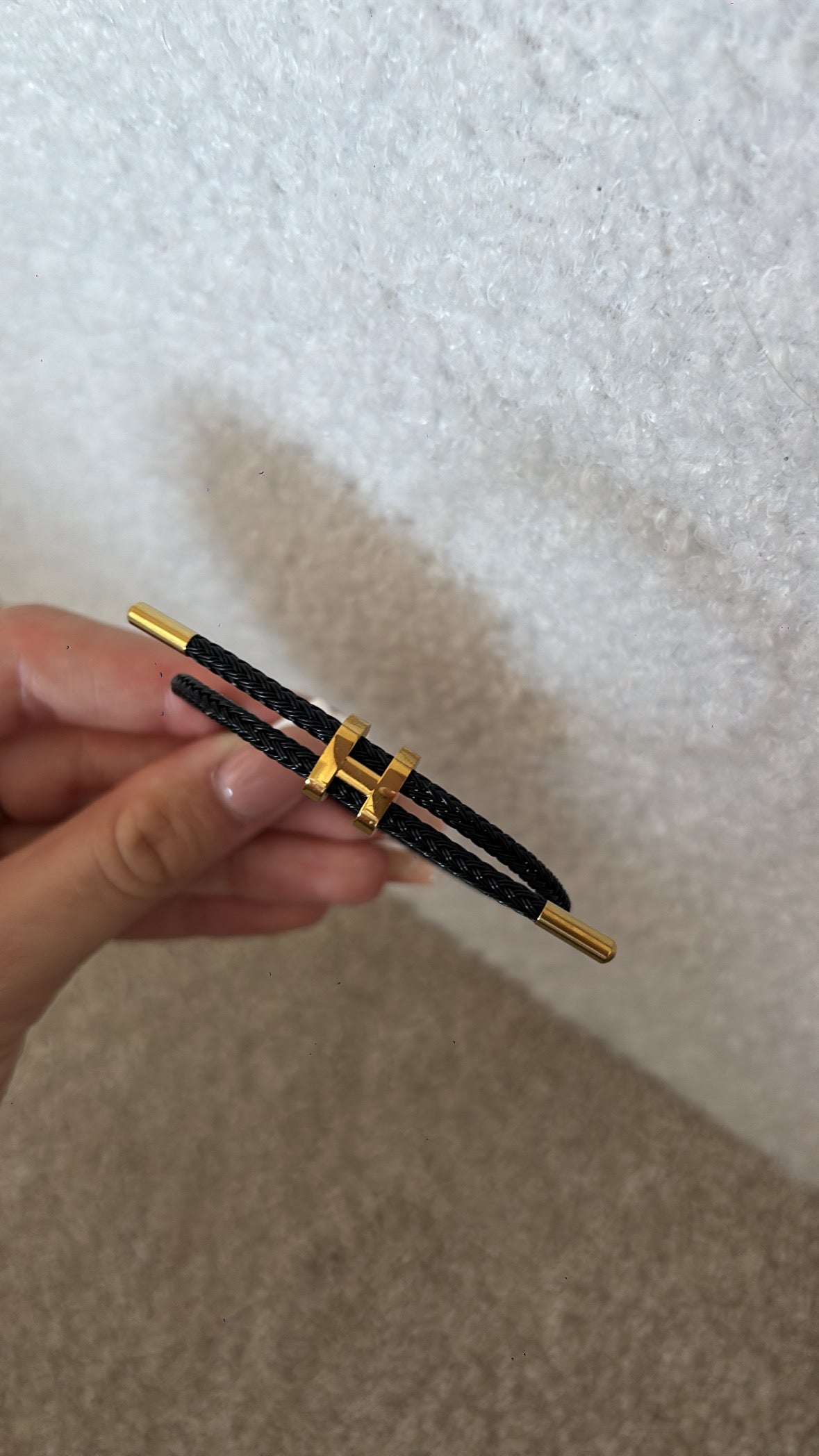 Black and gold bracelet