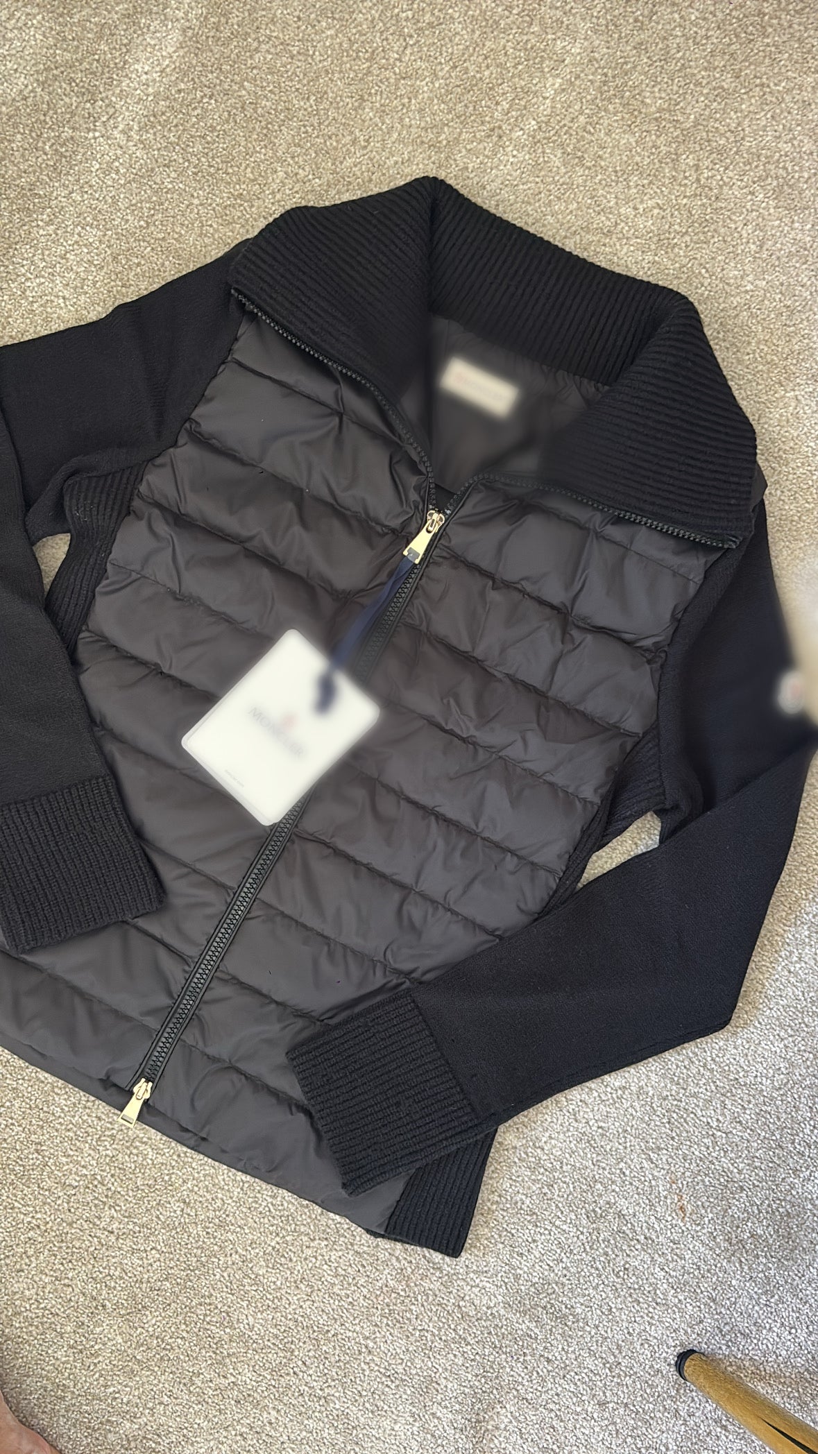 Black knit M bodywarmer jacket size XS