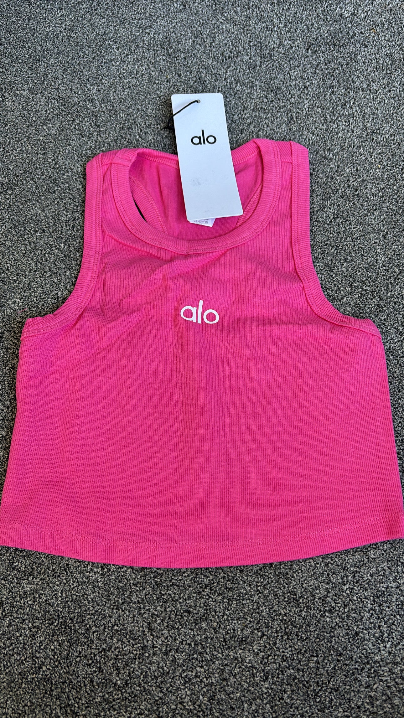 Hot pink cropped A top size small -Rg