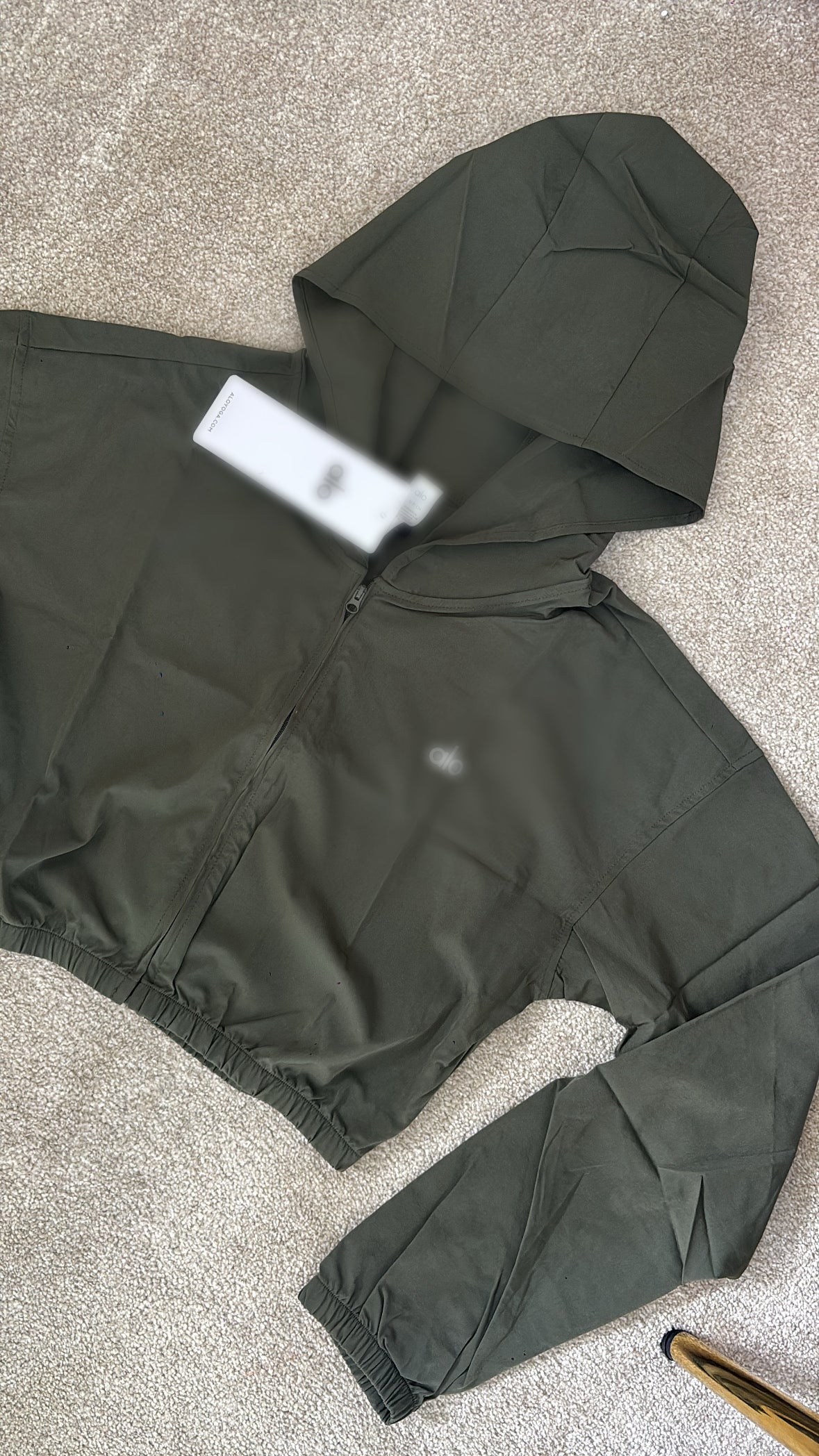 Khaki A dryfit cropped jacket size S