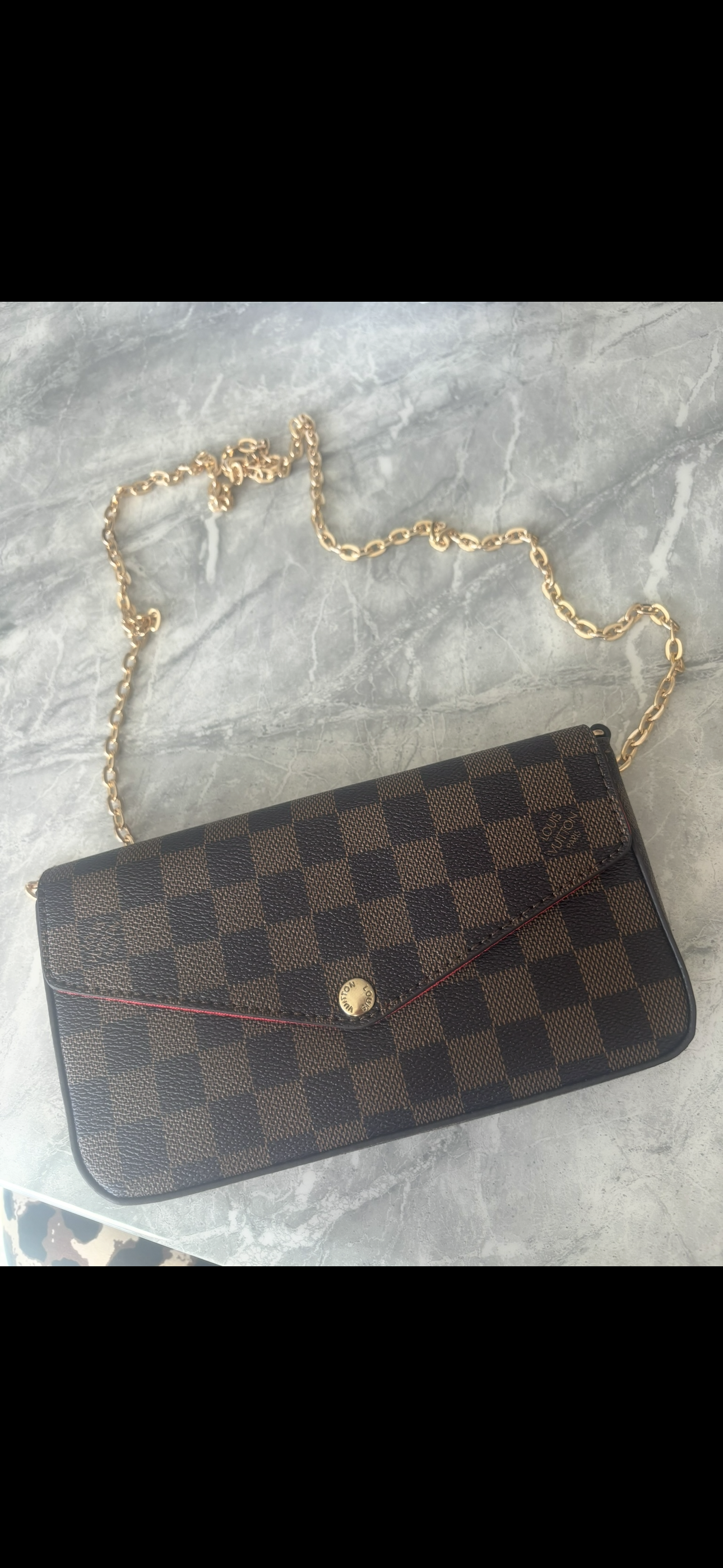 Brown Grid crossover bag -Rg