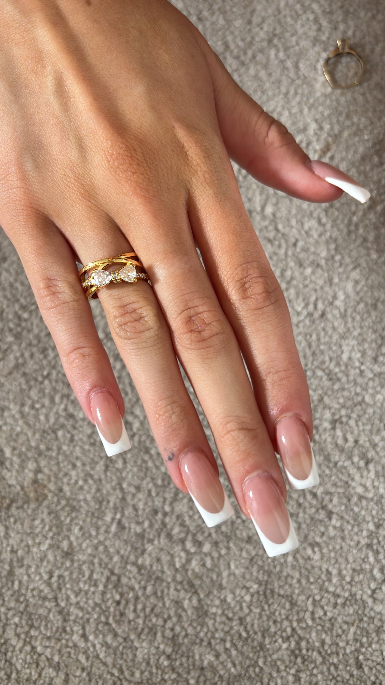 Gold bow ring -Rg