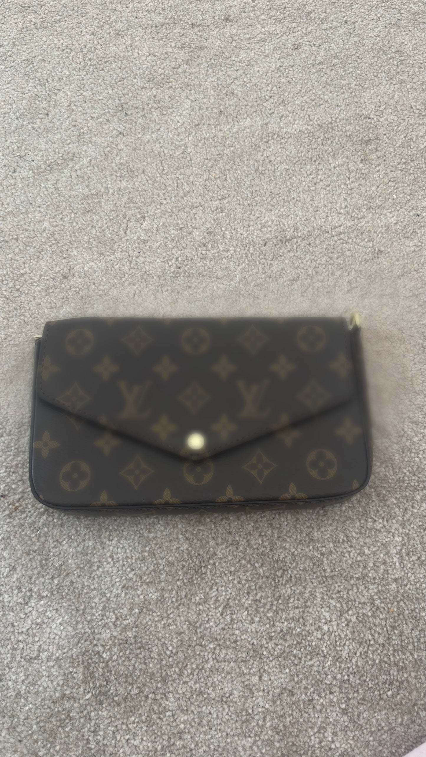 Brown and Red crossover bag