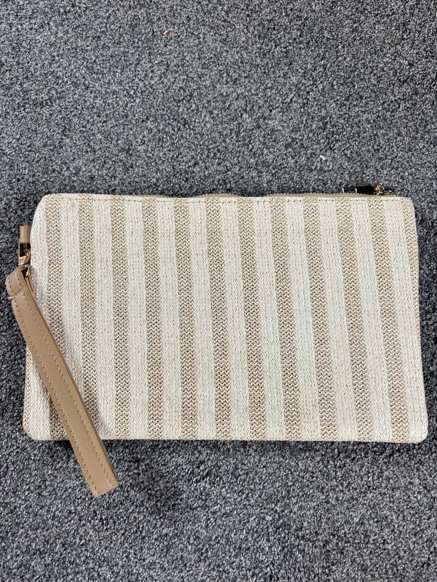 Beige clutch bag with Handel-Rg