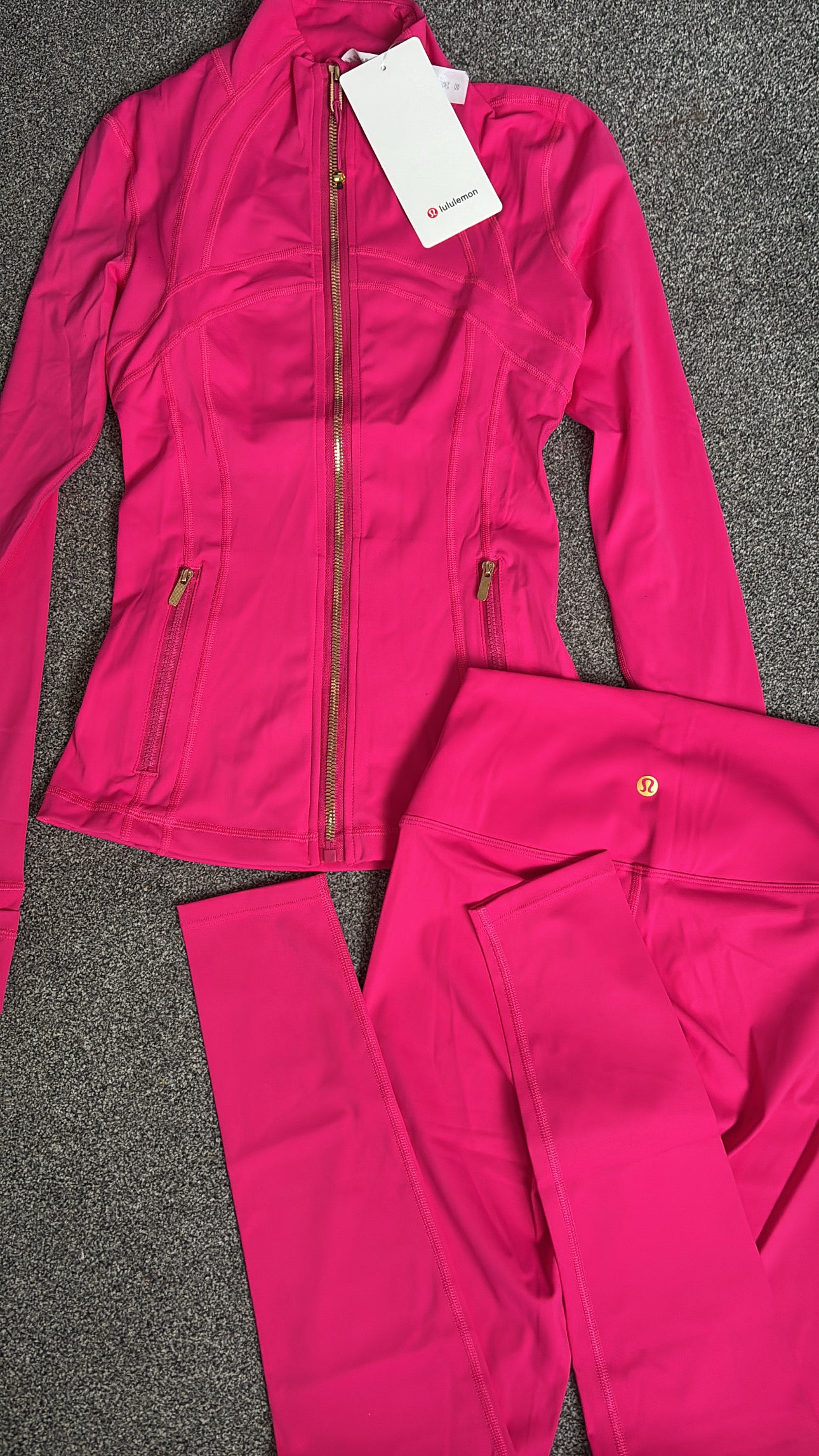 Hot pink & gold lulu gym -Rg