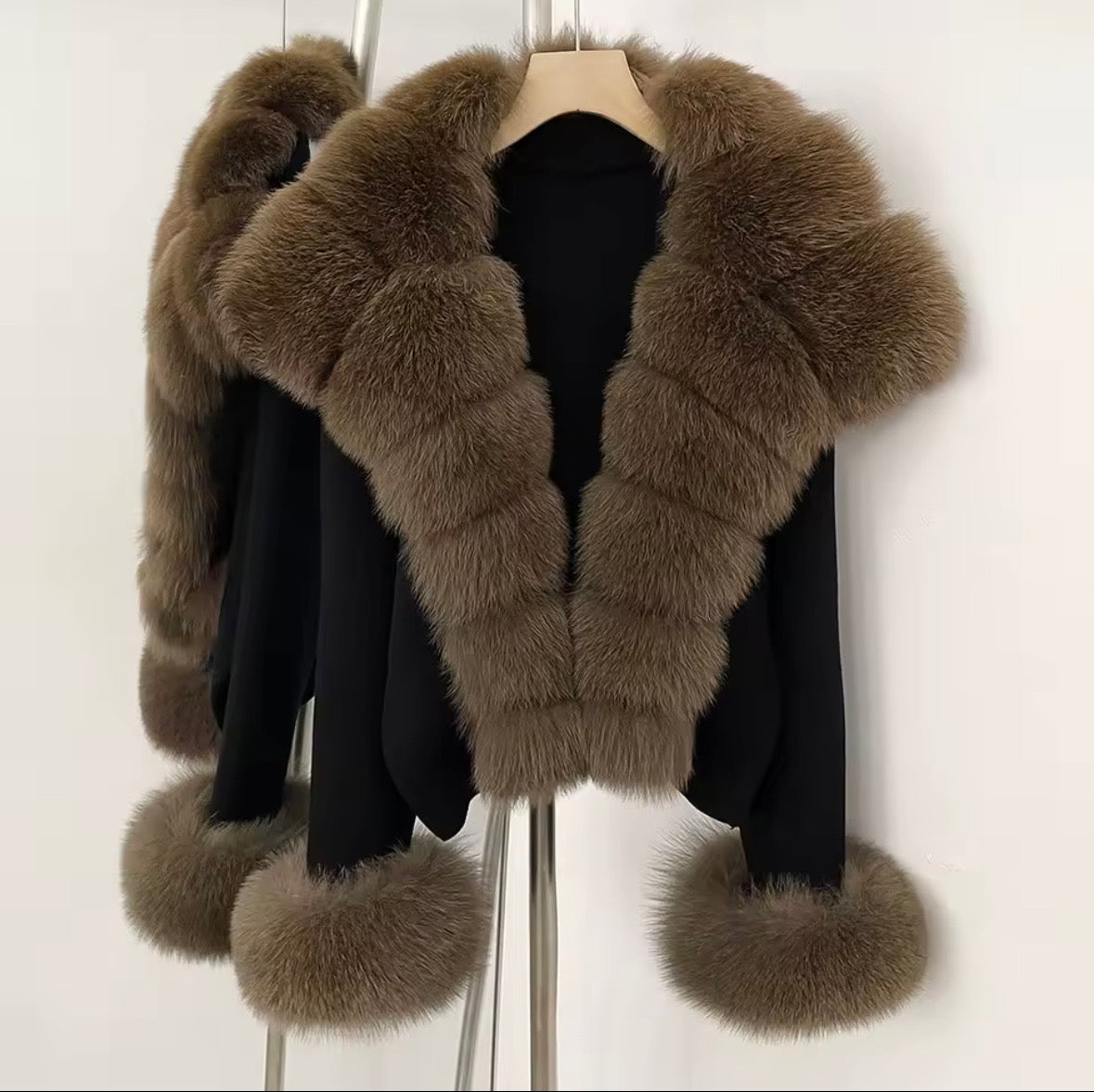 PRE ORDER real fur cardigan 2-3weeks