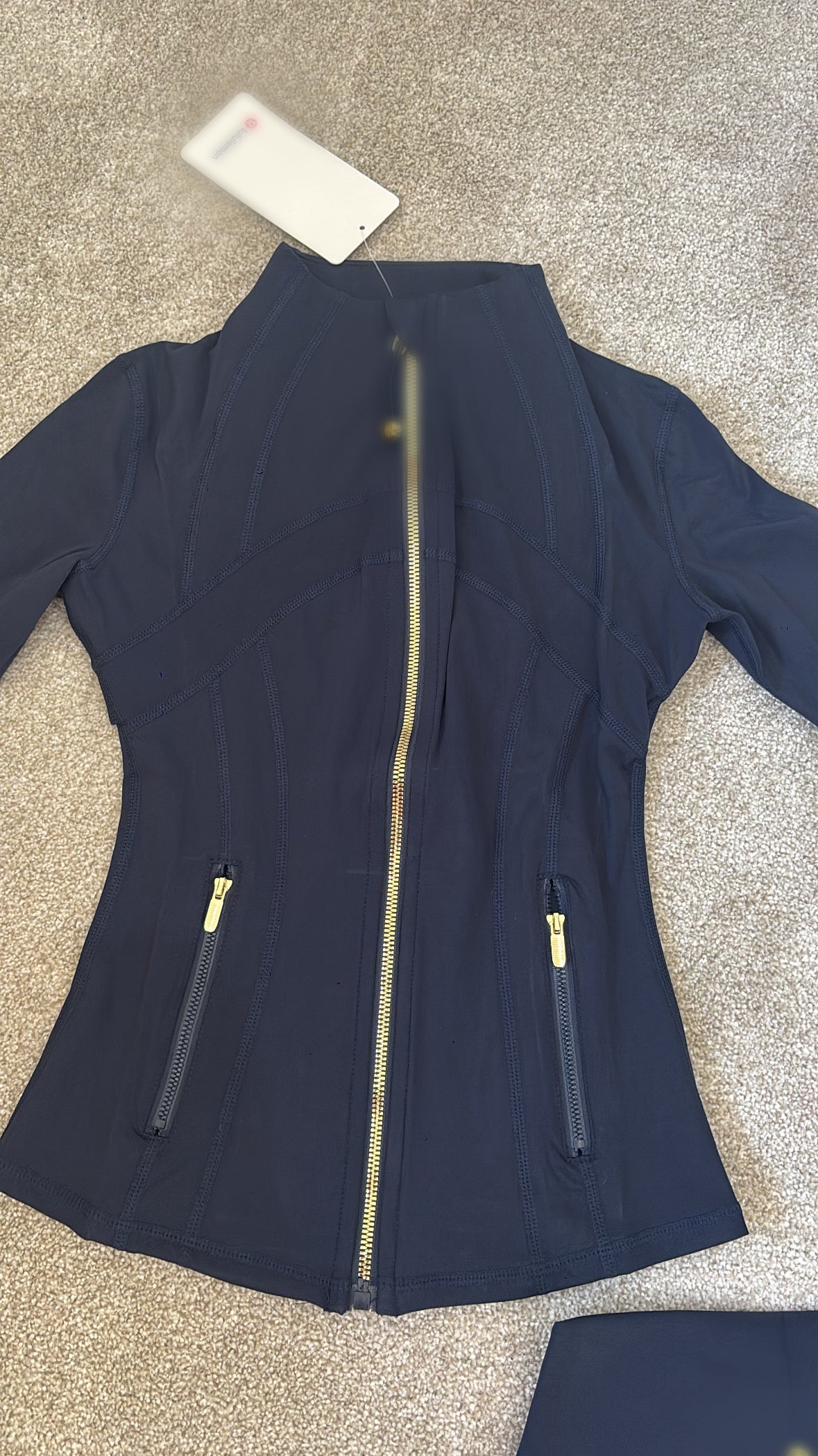 Navy and gold zip gym set size 2