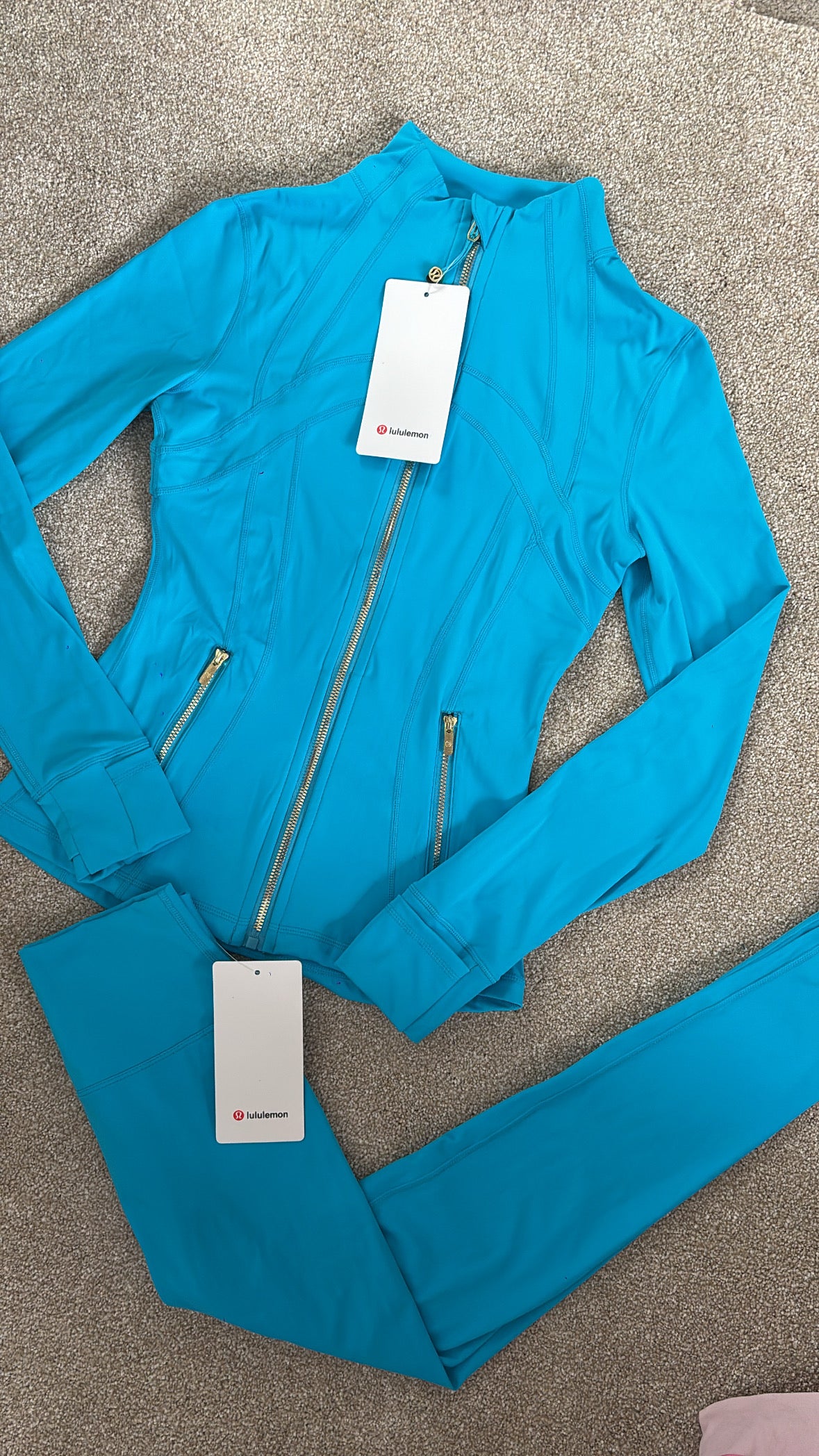Bright blue and gold Lulu size 2/XS
