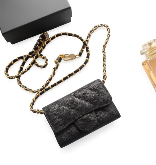 Black mini card holder - AG