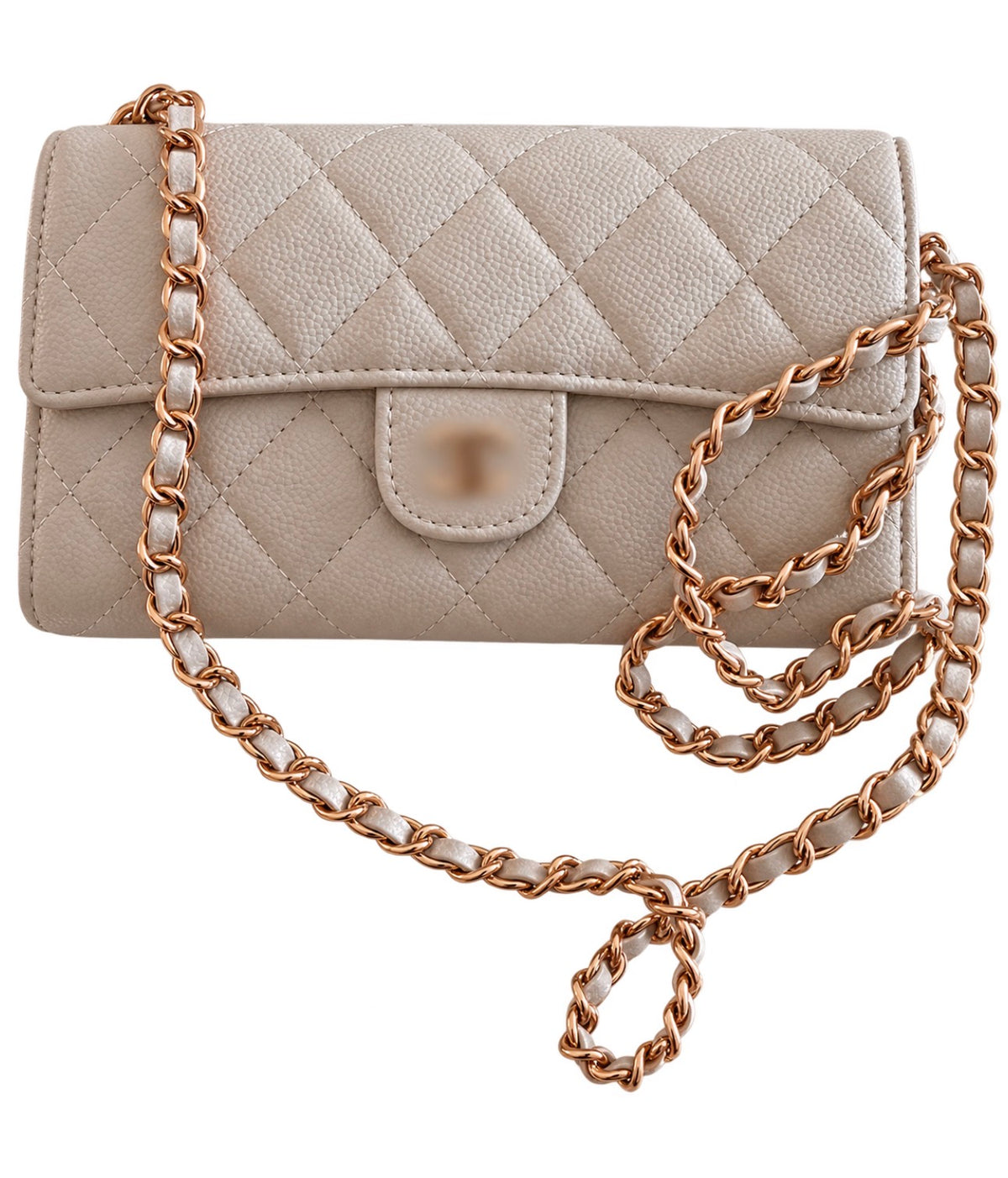 Cream quilted mini bag - AG