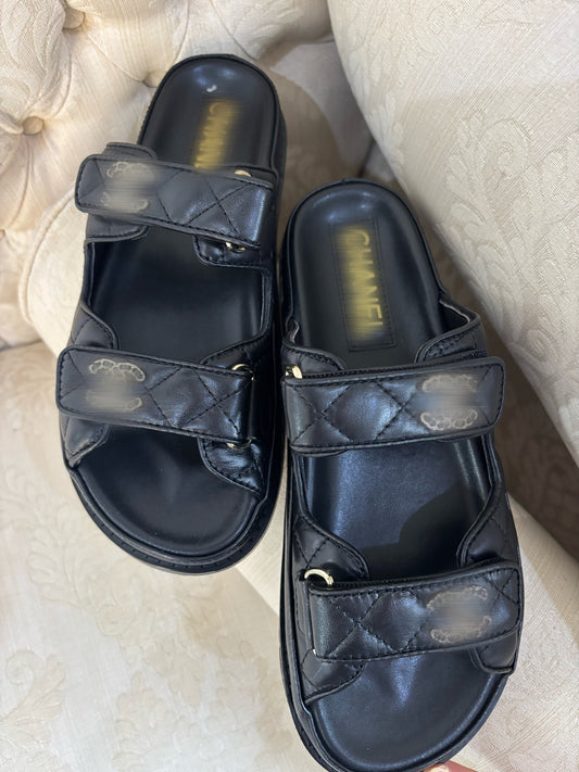 Black sandals c size 5.5 comes with box