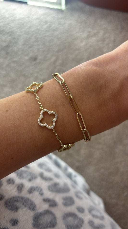 Gold gem bracelet