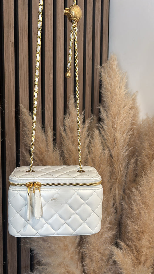 White crossover box bag -Rg