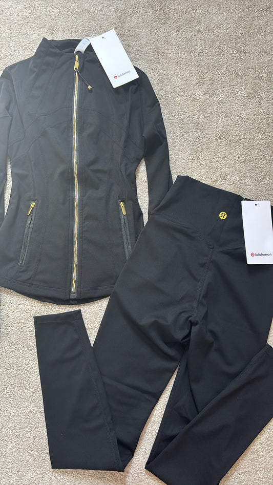 Black and gold lulu gym set -Rg