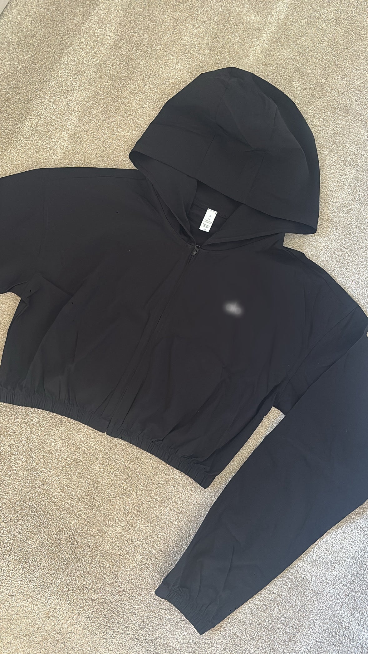 Black dry fit A cropped jacket size S