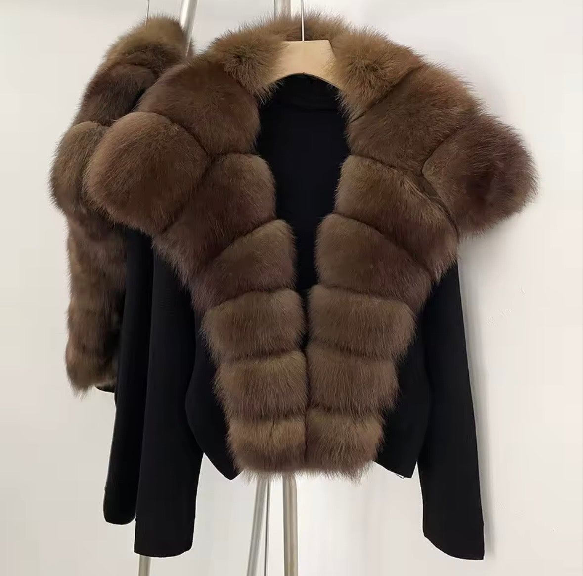 PRE ORDER real fur cardigan 2-3weeks