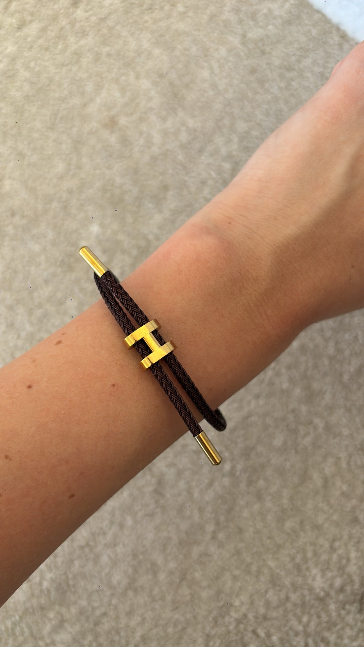 Brown and gold bracelet