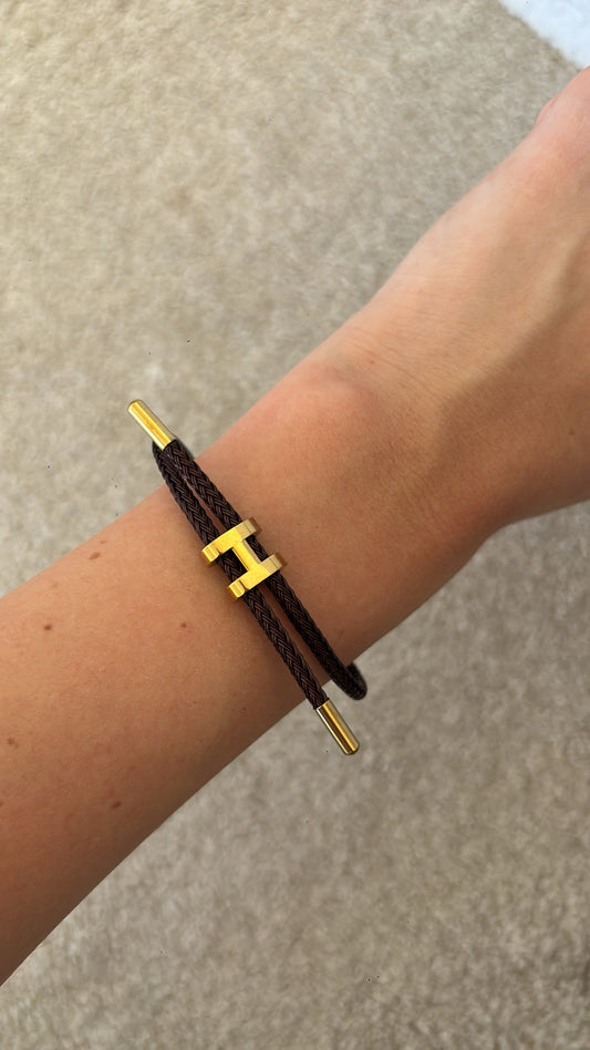 Brown and gold bracelet