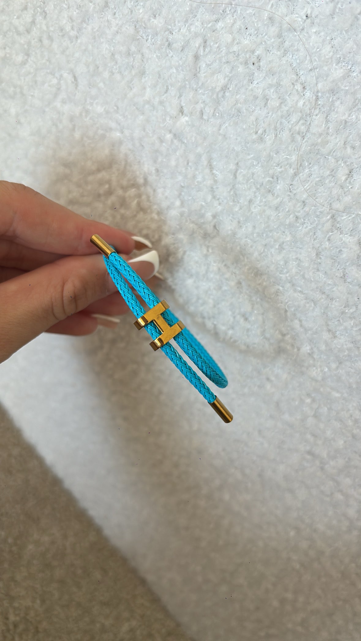 Blue and gold bracelet