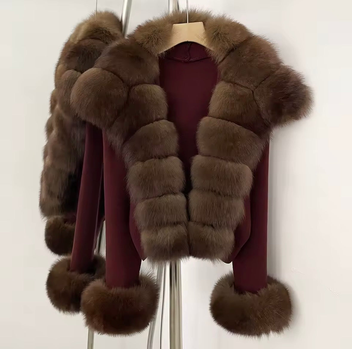 PRE ORDER real fur cardigan 2-3weeks