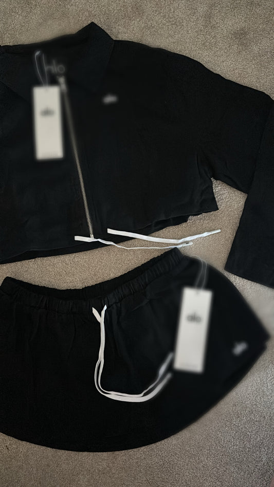 Black and white A skirt co ord size S