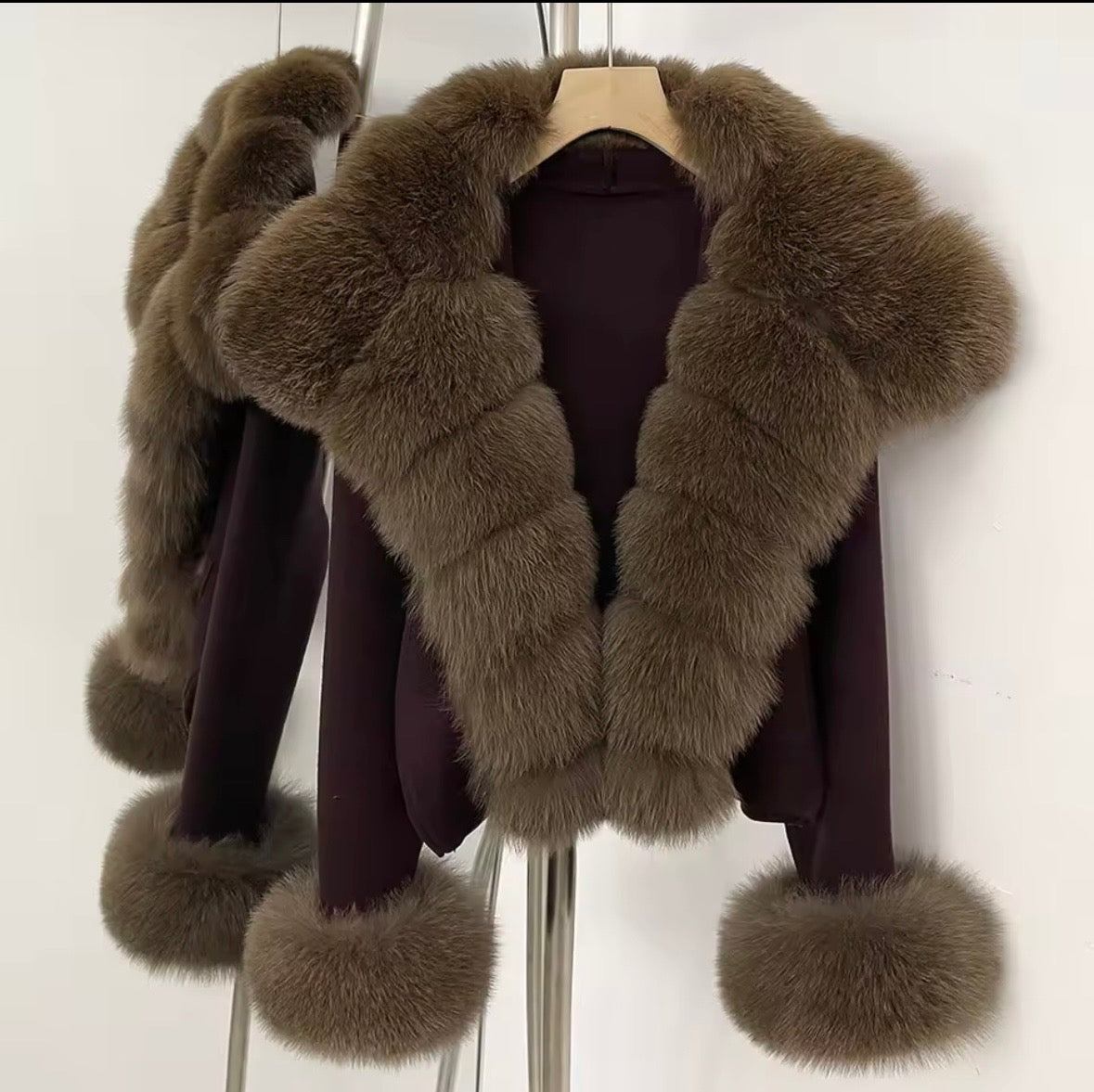 PRE ORDER real fur cardigan 2-3weeks