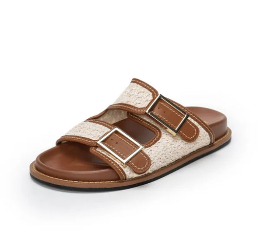 Beige and Tan sandals - size 3/36