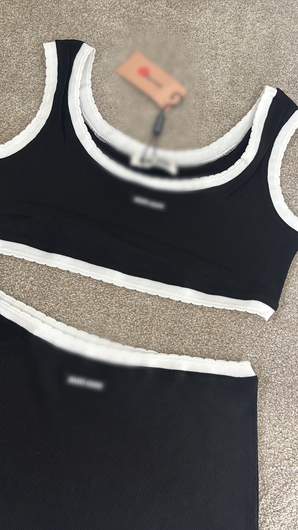 Black and white MM short co ord size S