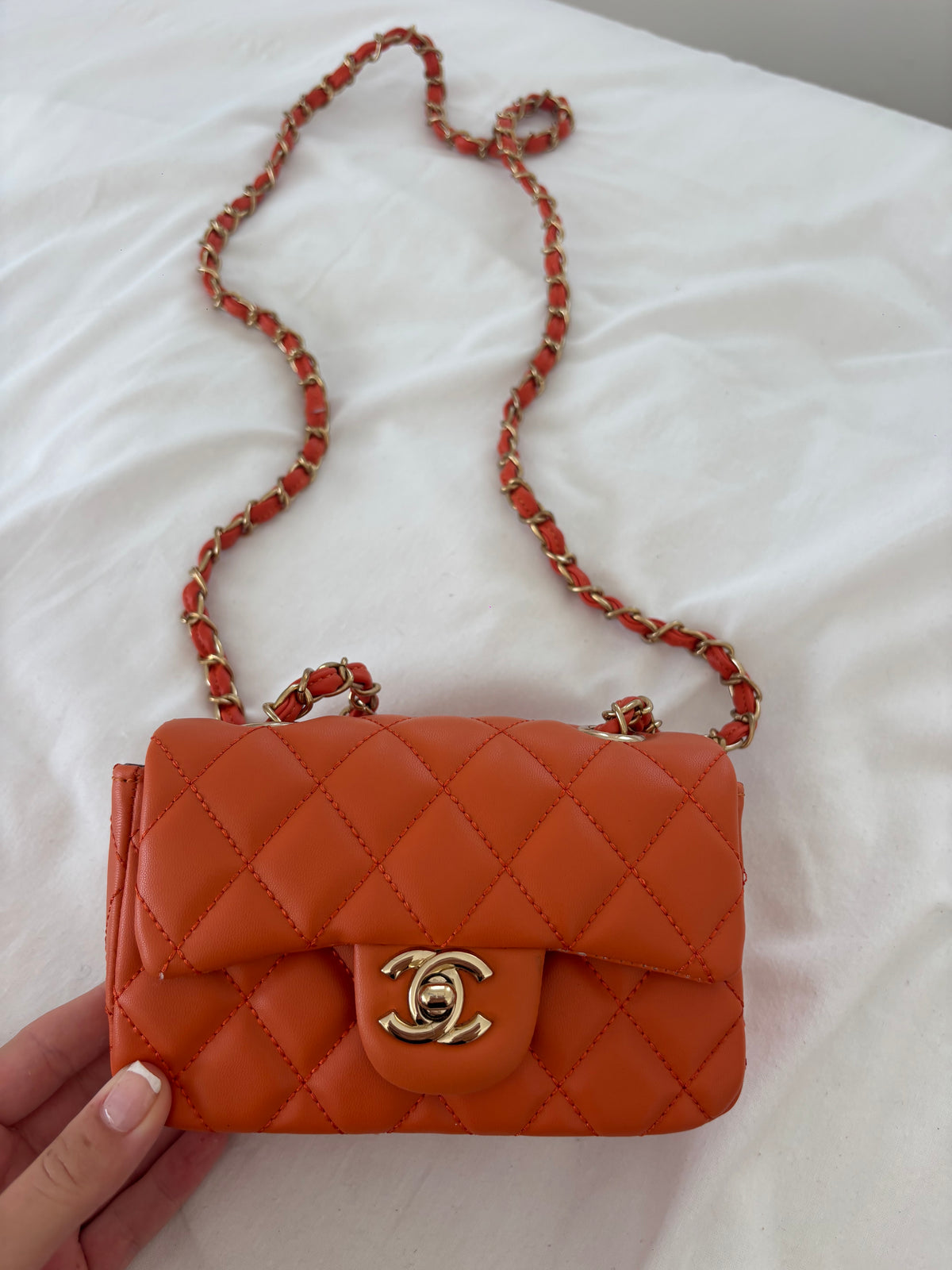 Mini orange crossover bag -Rg
