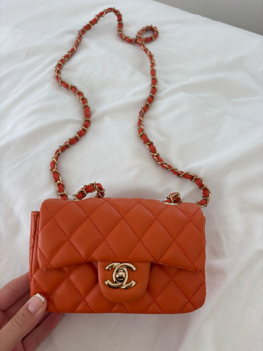 Mini orange crossover bag -Rg